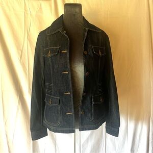 Eddie Bauer Dark Jean Jacket Classic Style